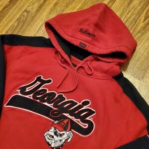 Vintage Georgia Bulldogs Hoodie Sweatshirt Adult Medium Red JanSport Y2K‎